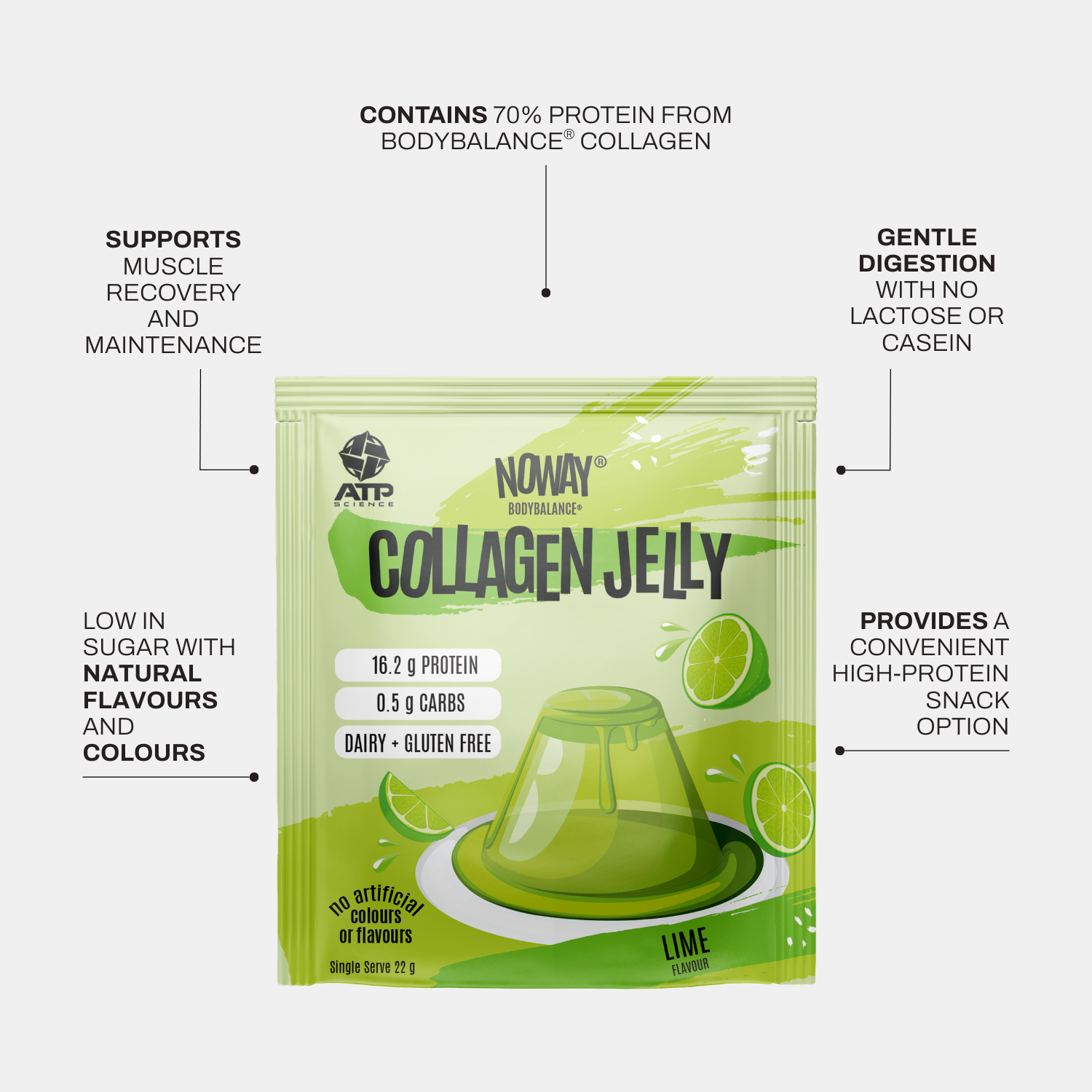 NOWAY!® Collagen Jelly Single Sachet - Lime