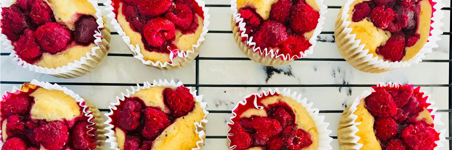 Banana Berry Protein Muffins   