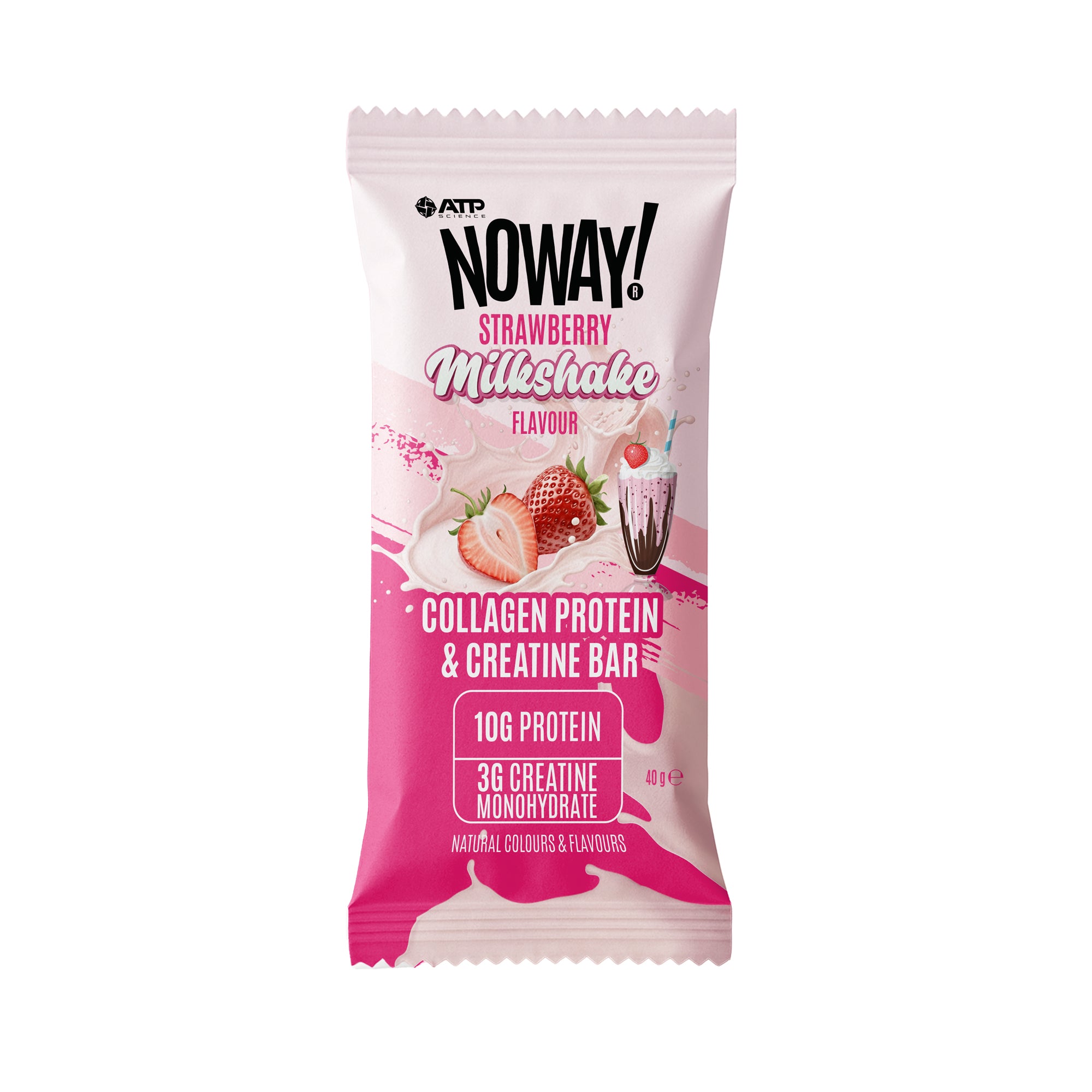NOWAY!® Creatine Collagen Mallow Bar - Strawberry Milkshake