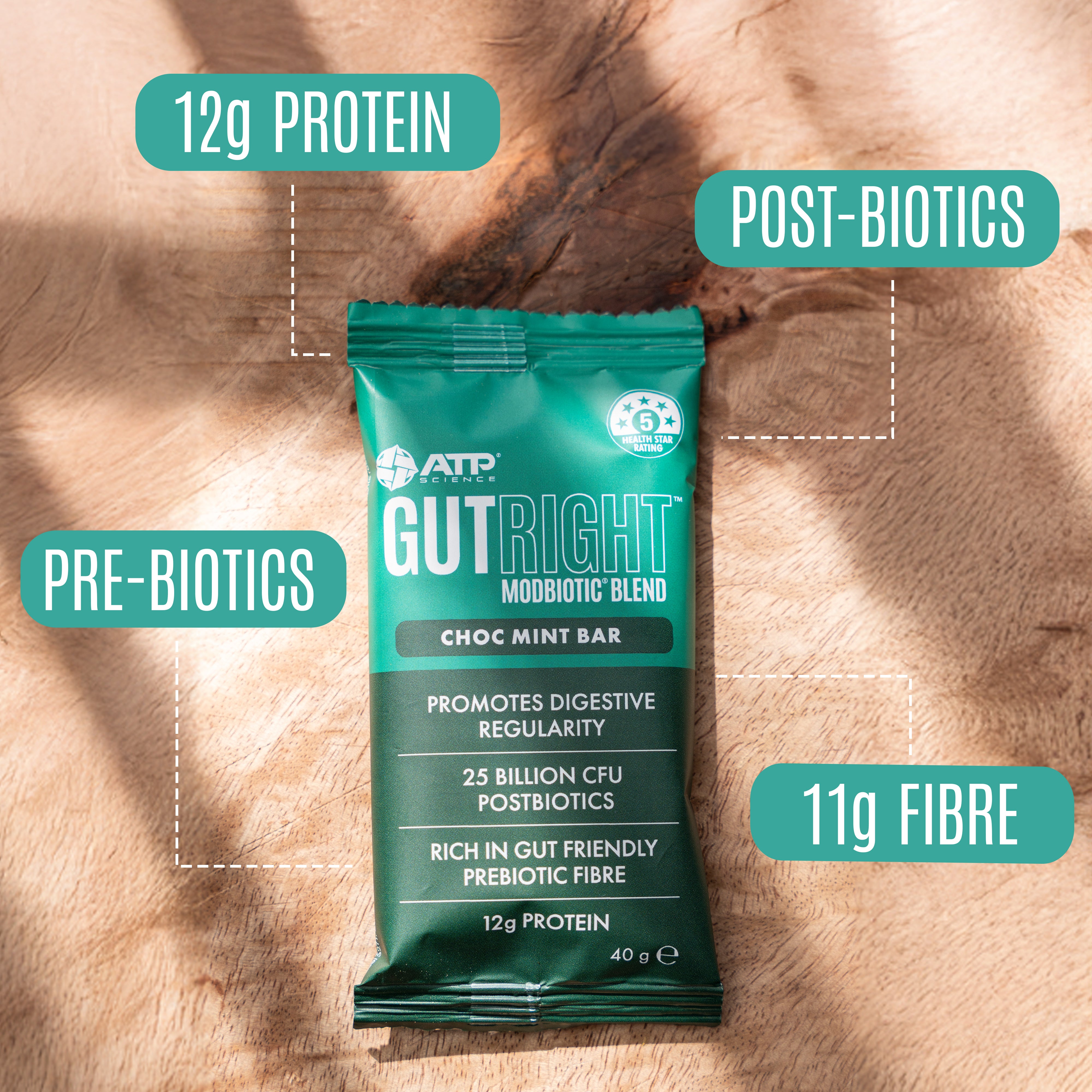 Gutright™ Bar Box of 18 - Choc Mint