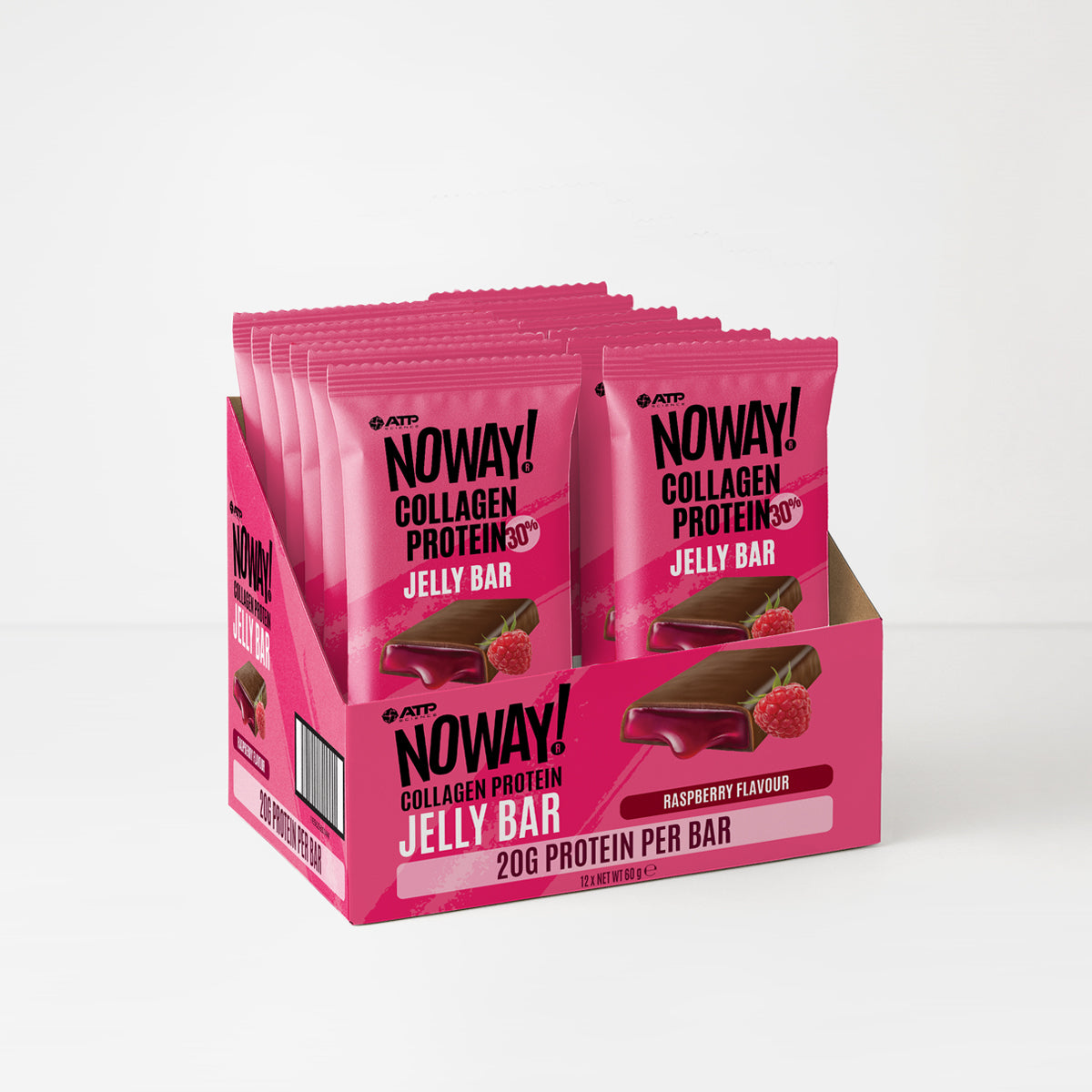 NOWAY!® Collagen Jelly Bar Box of 12 - Raspberry