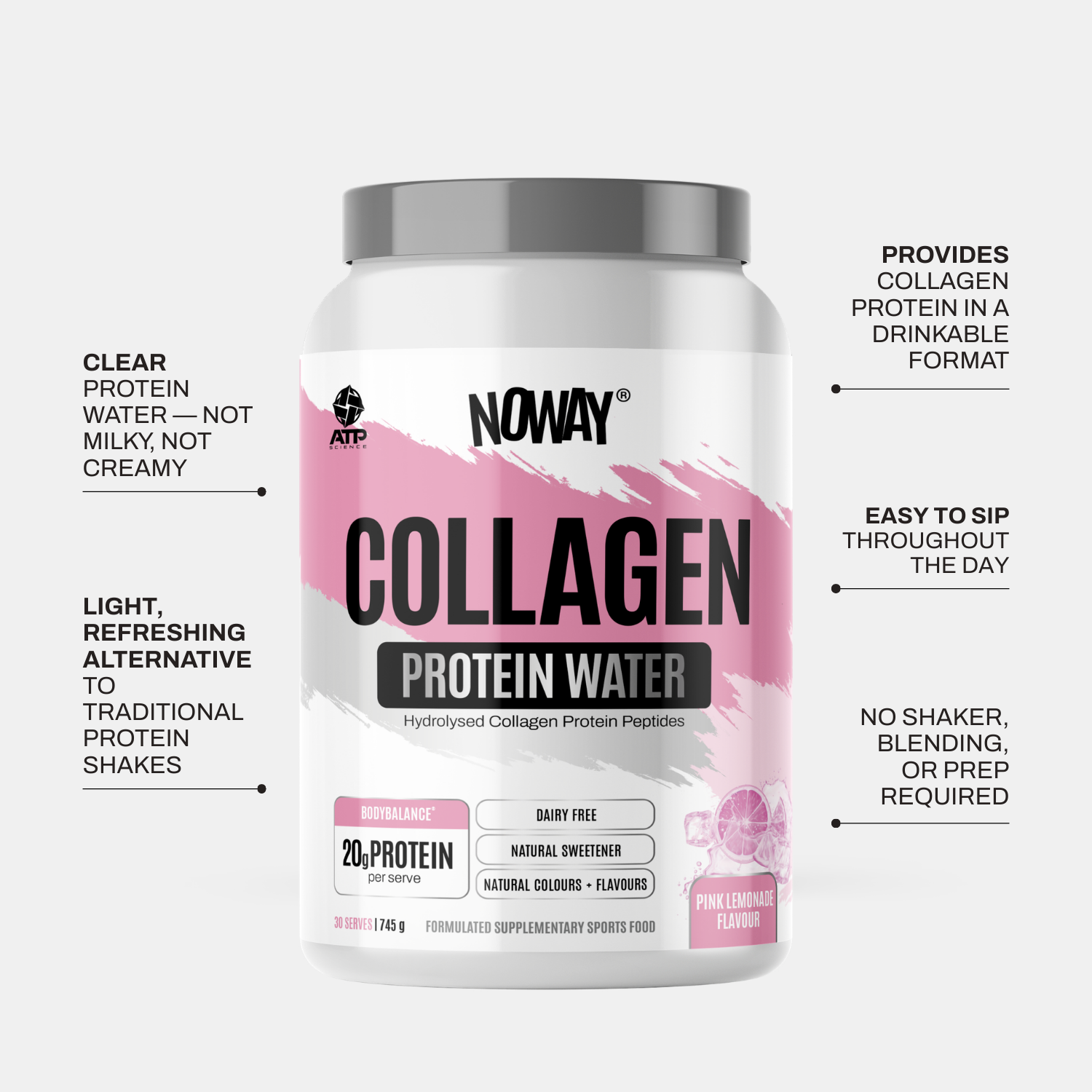 NOWAY!® Collagen Protein Water - Pink Lemonade