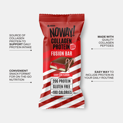 NOWAY!® Collagen Fusion Bar Box of 8 - Mint Candy Cane