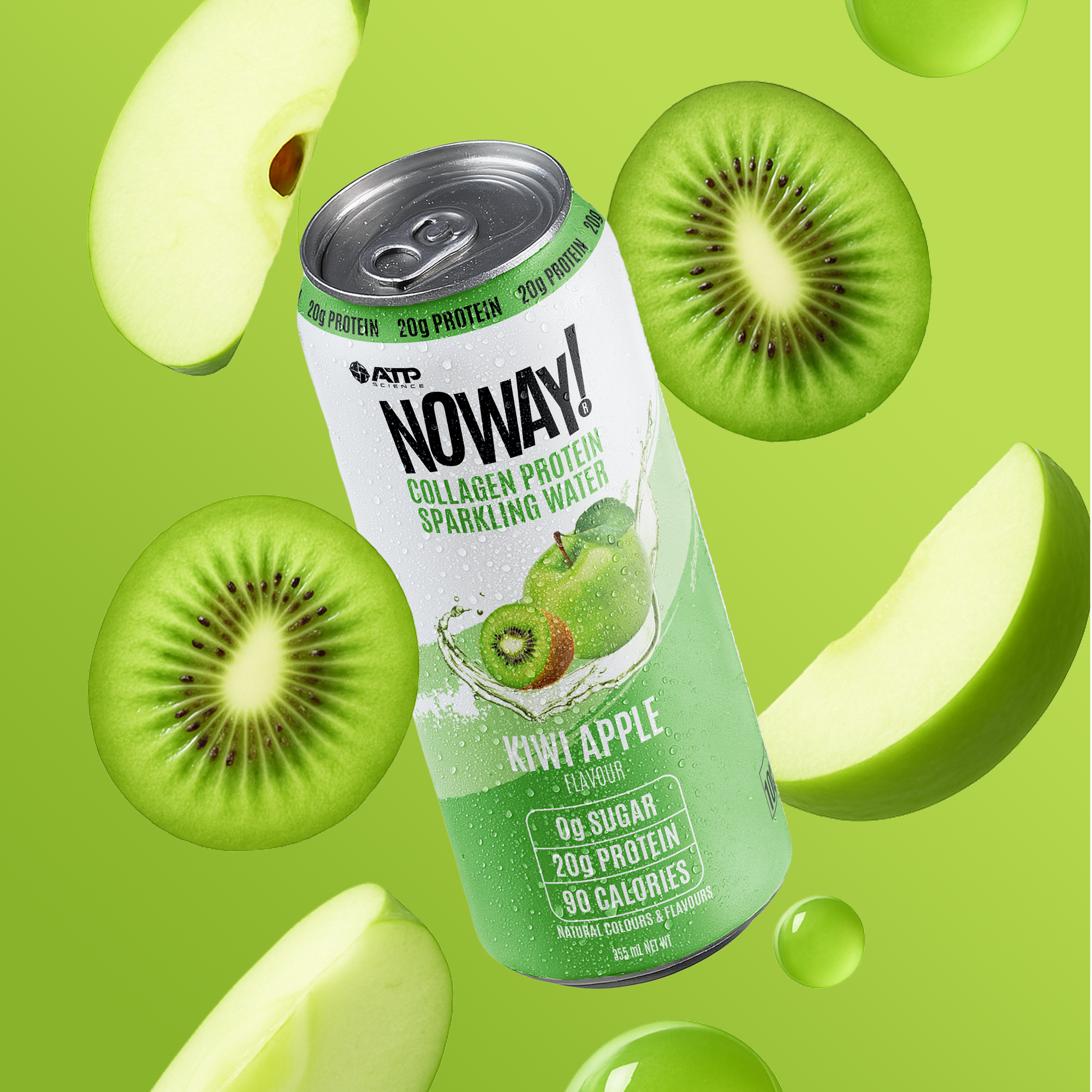 NOWAY!® Collagen Protein Sparkling Water - Kiwi Apple